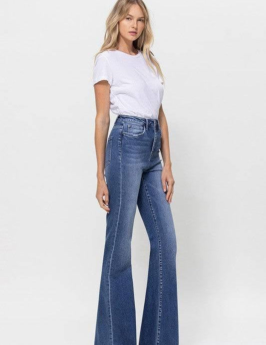 Vervet by flying monkey super high rise relaxed flare jeans Jeans