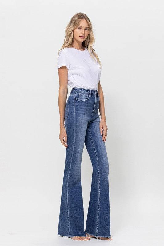 Vervet by flying monkey super high rise relaxed flare jeans Jeans