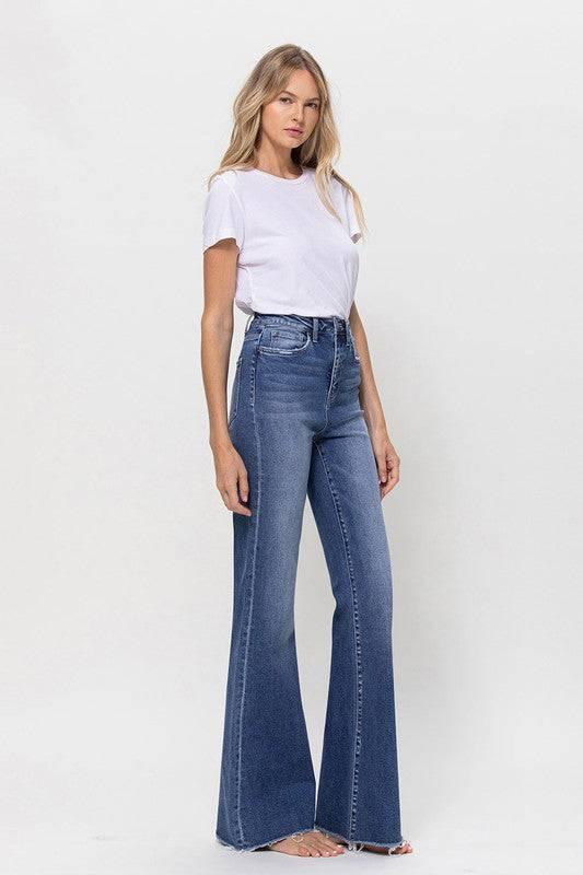 Vervet by flying monkey super high rise relaxed flare jeans Jeans