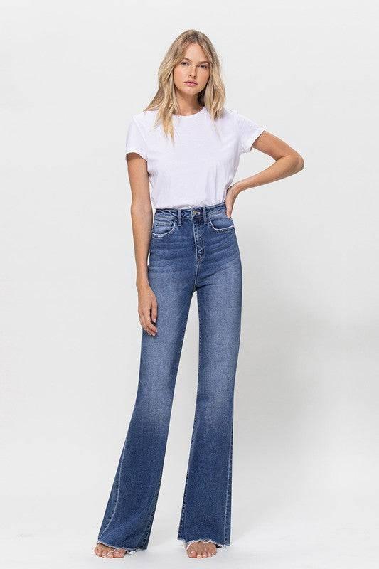 Vervet by flying monkey super high rise relaxed flare jeans Jeans