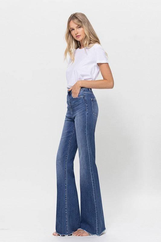 Vervet by flying monkey super high rise relaxed flare jeans Jeans