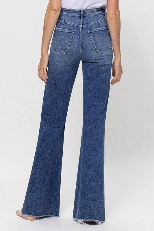 Vervet by flying monkey super high rise relaxed flare jeans Jeans