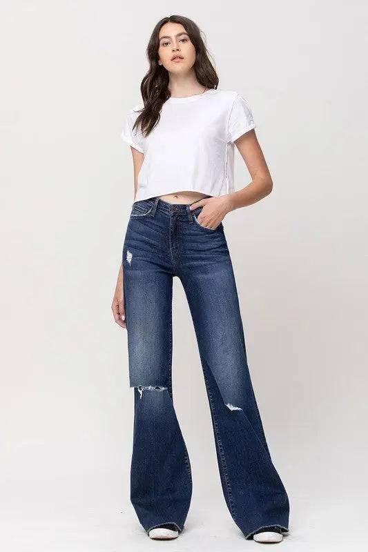 Women's Stretch High Rise Distressed Jeans Jeans