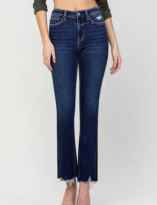 Flying Monkey High rise ankle bootcut Jeans RECEIVE DARK WASH Jeans