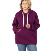 Zenana Plus Loose Fit Pullover Hoodie Hoodies