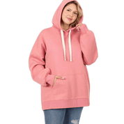 Zenana Plus Loose Fit Pullover Hoodie Hoodies