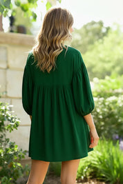 Green with Envy Crepe Smocked Dress | Daverri Fashions