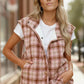 Pretty in Plaid Quilted Puffer Vest - DAVERRI FASHIONS