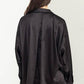 Oversized button-down satin shirt Shirts & Tops