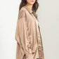 Oversized button-down satin shirt Shirts & Tops