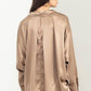 Oversized button-down satin shirt Shirts & Tops
