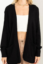 Long Sleeve Open Front Oversized Cardigan Cardigans