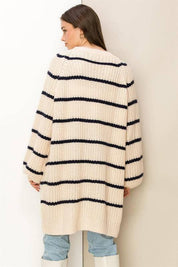 Oversized striped sweater cardigan Cardigans