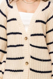 Oversized striped sweater cardigan Cardigans