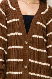 Oversized striped sweater cardigan Cardigans