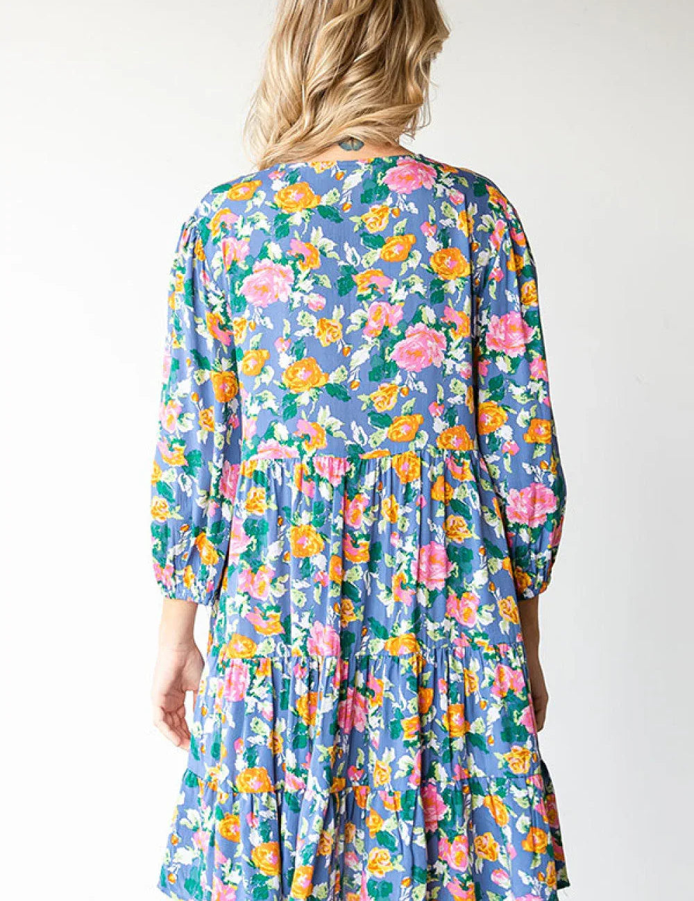 4 Sleeve Tiered Dress | Daverri Fashions