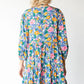 Boho Vibes Cotton Floral Button Down 3/4 Sleeve Tiered Dress - DAVERRI FASHIONS
