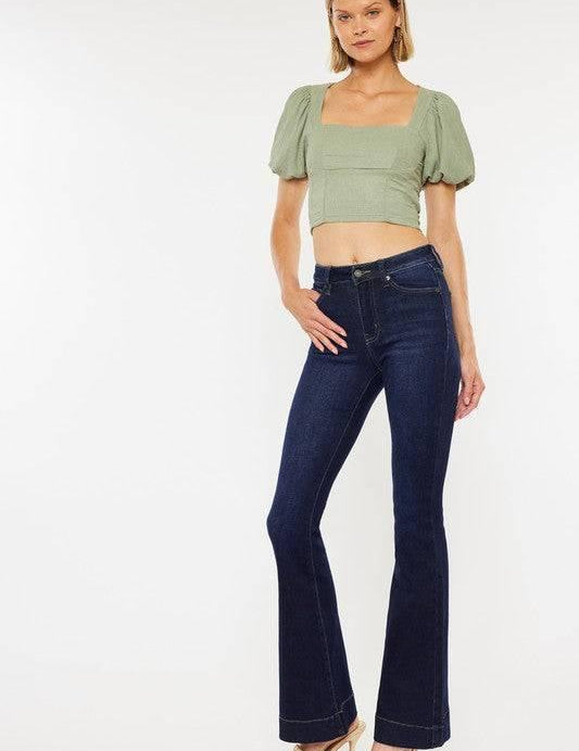 High Rise Dark Wash Kancan Flare Jeans Jeans