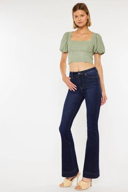 High Rise Dark Wash Kancan Flare Jeans Jeans