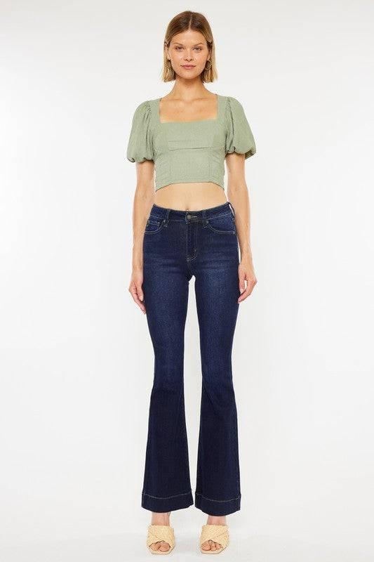 High Rise Dark Wash Kancan Flare Jeans Jeans