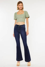 High Rise Dark Wash Kancan Flare Jeans Jeans