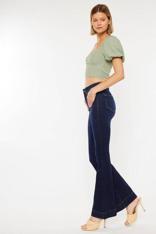 High Rise Dark Wash Kancan Flare Jeans Jeans