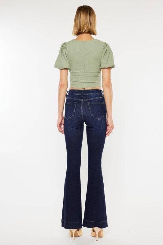 High Rise Dark Wash Kancan Flare Jeans Jeans