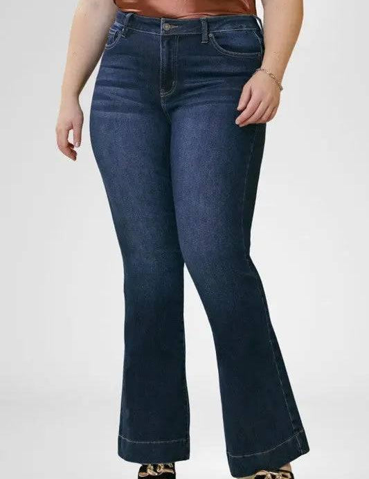 Kancan Plus Size Flare Jeans Jeans