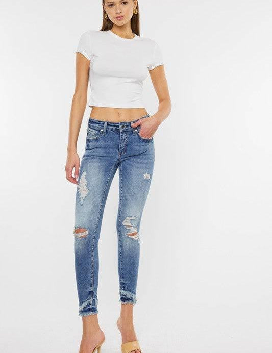 Kancan Mid Rise Ankle Skinny Jeans Jeans