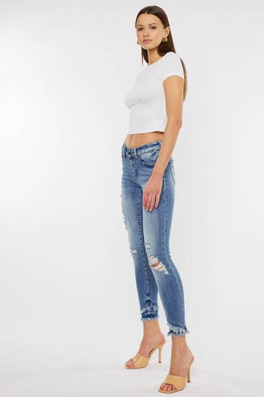 Kancan Mid Rise Ankle Skinny Jeans Jeans