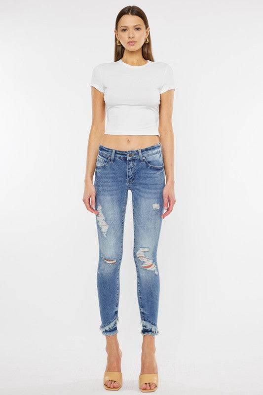 Kancan Mid Rise Ankle Skinny Jeans Jeans