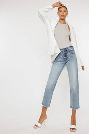 High rise straight fit jeans LIGHT Jeans