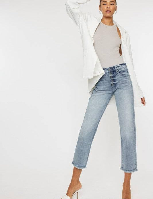 High rise straight fit jeans LIGHT Jeans