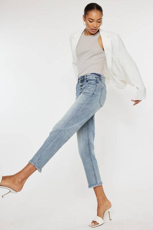 High rise straight fit jeans Jeans