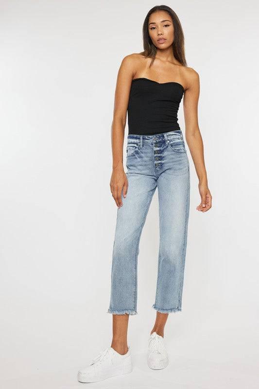 High rise straight fit jeans Jeans