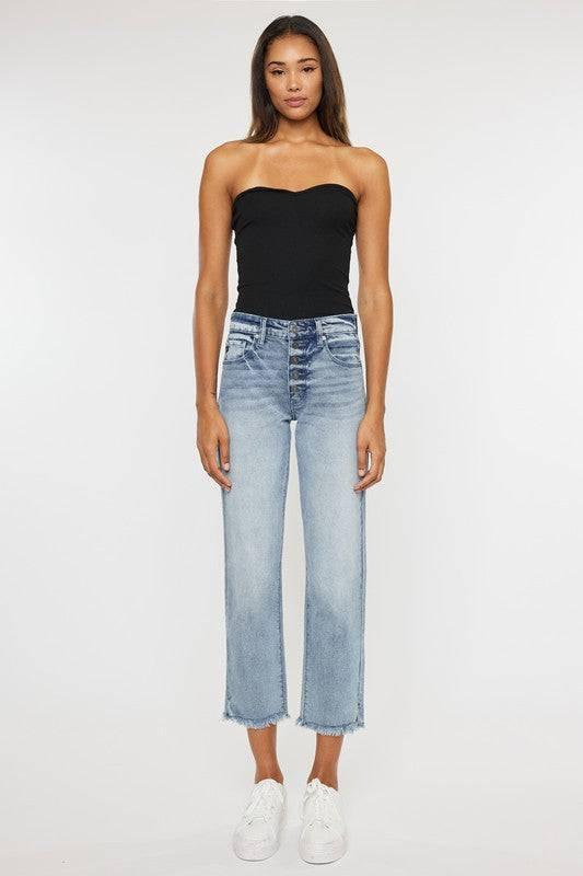 High rise straight fit jeans Jeans