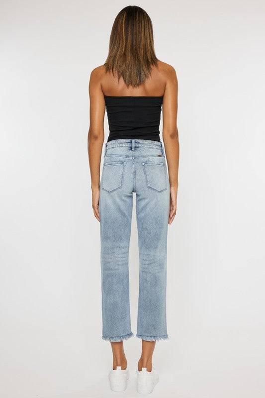 High rise straight fit jeans Jeans