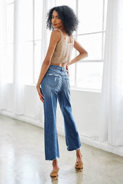 Kancan High Rise Slim Wide Leg Jeans Jeans