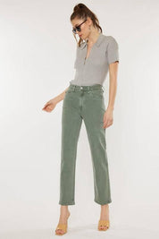 Kancan Olive Ultra High Rise Straight Jeans Jeans