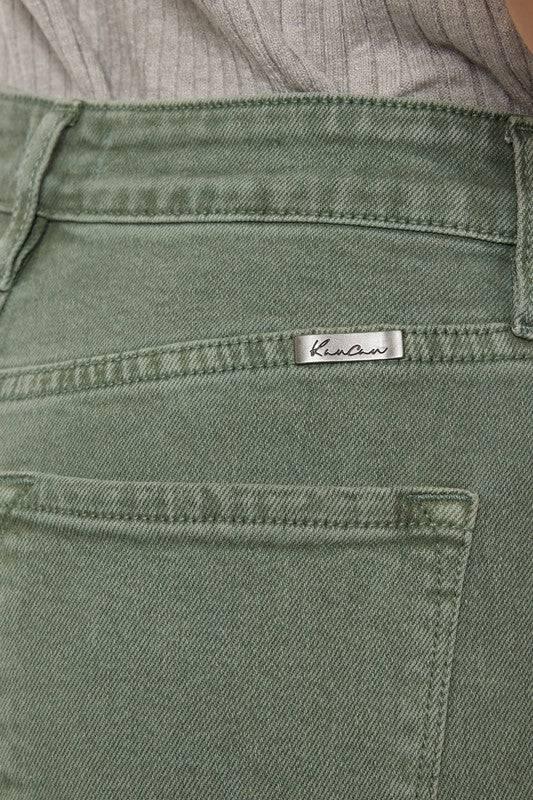 Kancan Olive Ultra High Rise Straight Jeans Jeans