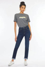 Kancan High Rise Stretch Cuffed Hem Skinny Jeans Jeans