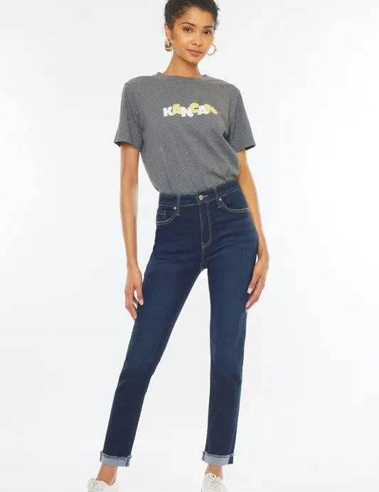 Kancan High Rise Stretch Cuffed Hem Skinny Jeans Jeans