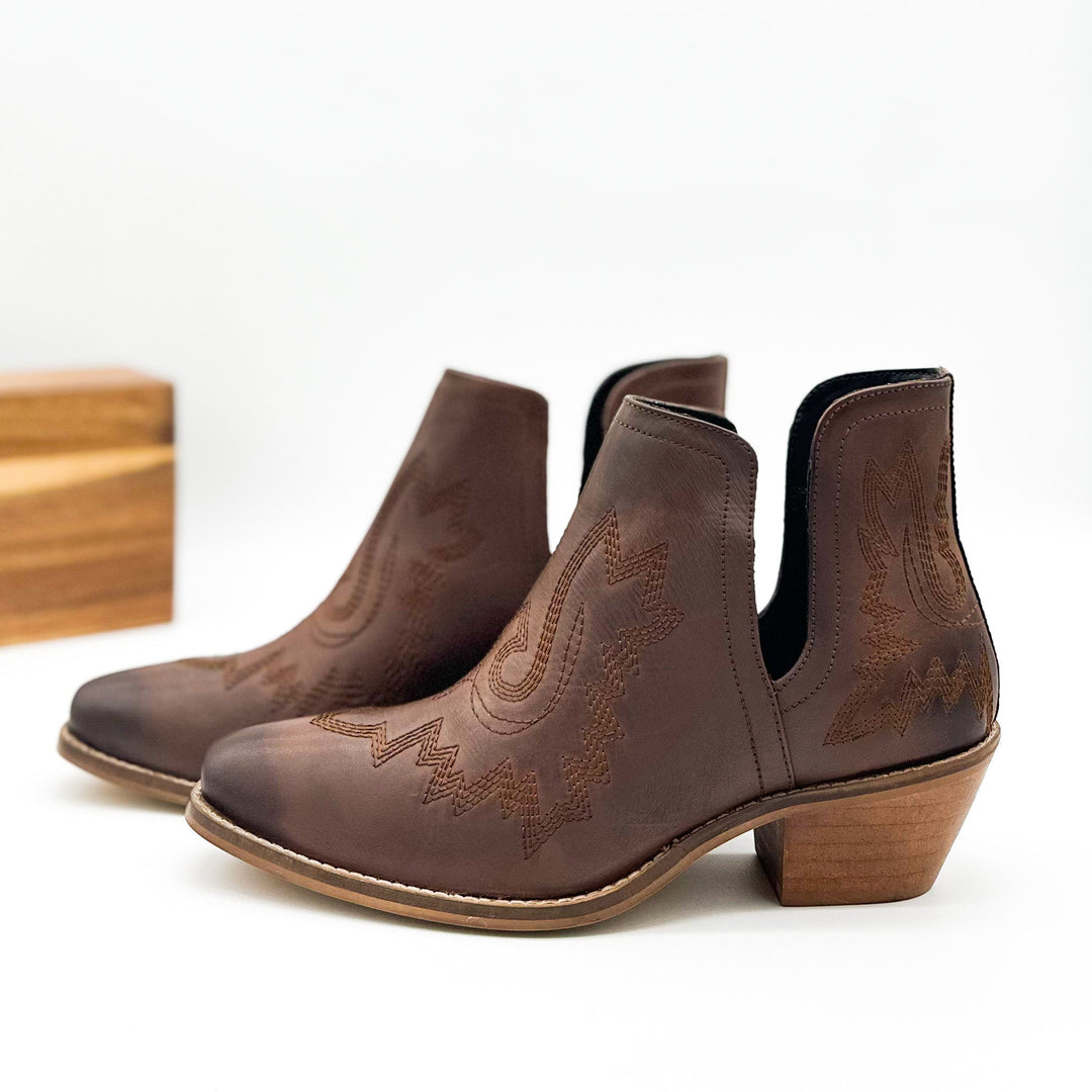 Kickin' Booties in Brown Shoes