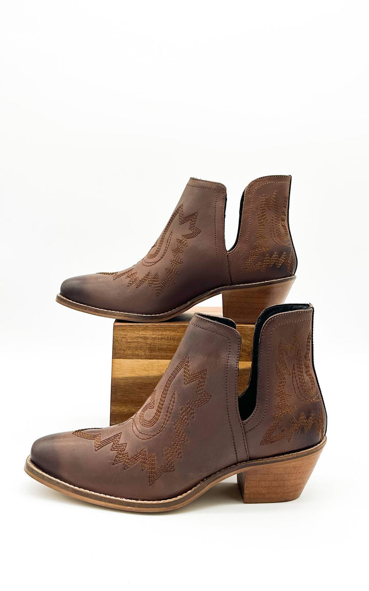 Kickin' Booties in Brown Shoes