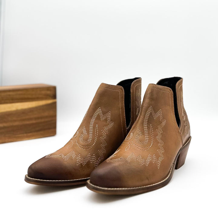 Kickin' Booties in Tan Shoes