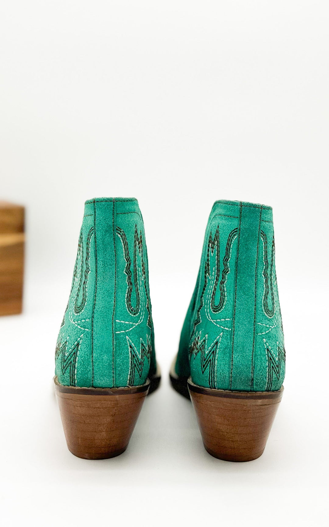 Kickin' Booties in Turquoise Suede Shoes