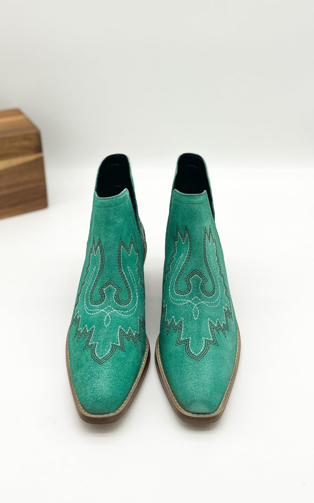 Kickin' Booties in Turquoise Suede Shoes