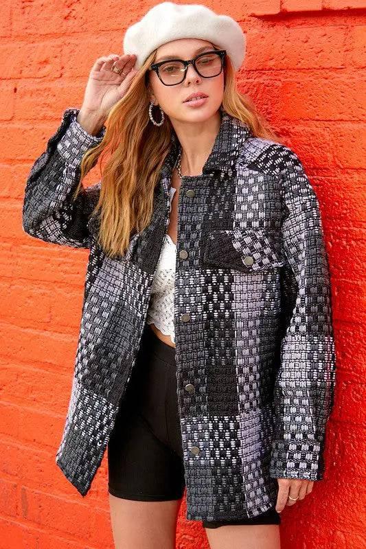 Lamiel Checkered Jacket Coats & Jackets