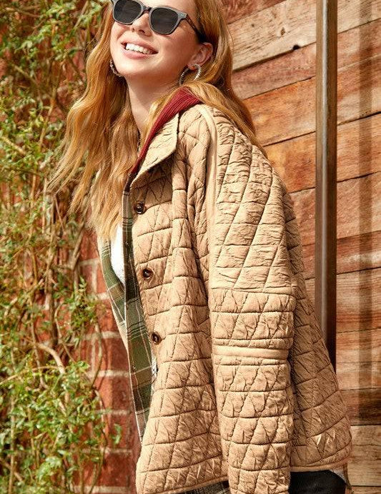 Women's soft quilted jacket SAND CASTLE L Coats & Jackets