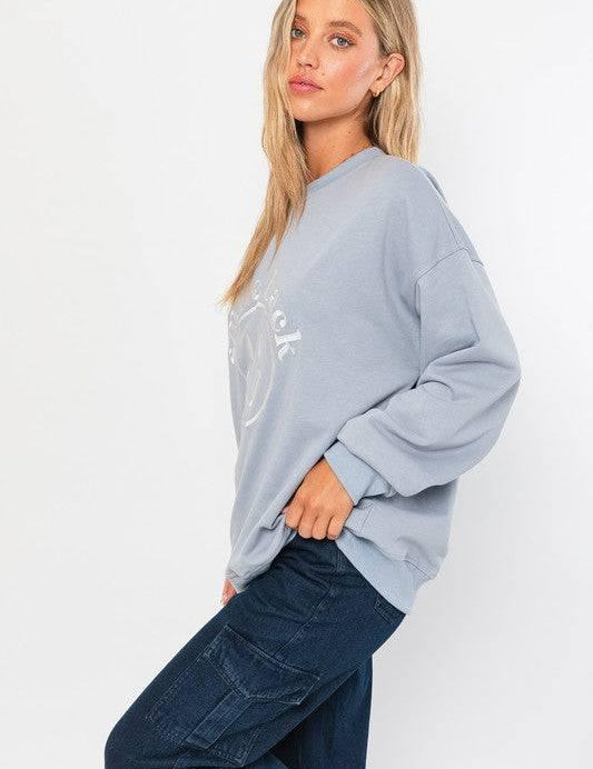 Le lis Smile Back Embroidered Sweatshirt Sweatshirts